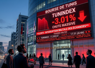 La Bourse de Tunis voit rouge : Le Tunindex franchit la zone des (-3%)… Interruption brutale des échanges